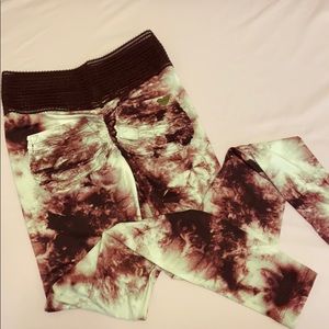 Cutebootylounge tie dye leggings sz lg